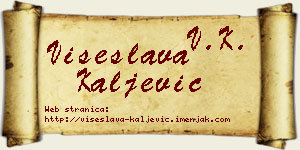 Višeslava Kaljević vizit kartica